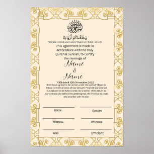 Nikkah certificate  poster