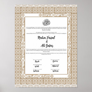 NIKKAH CONTRACT POSTER