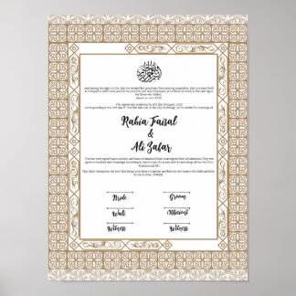 NIKKAH CONTRACT POSTER