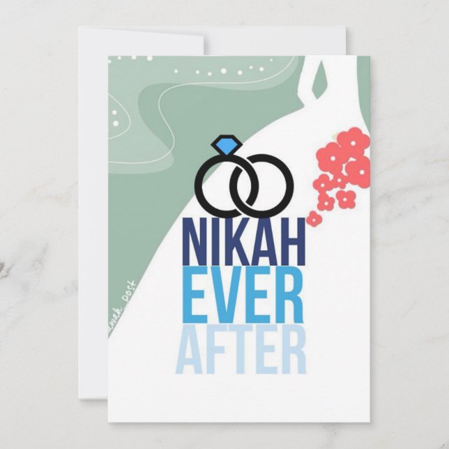 Nikkah Ever After Wedding Card (Front)