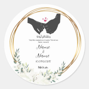 Nikkah favour stickers