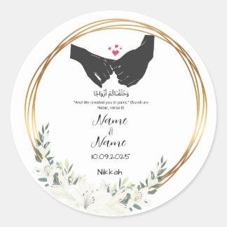 Nikkah favour stickers 
