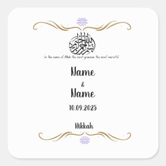 Nikkah favour stickers