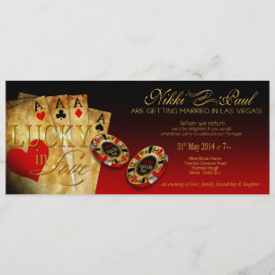 Nikki CHAMPAGNE METALLIC Las Vegas Wedding Invitation