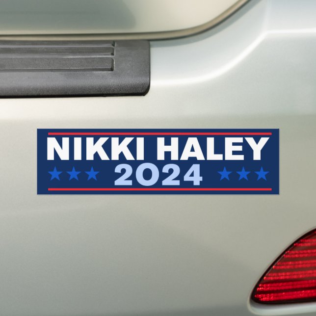 Nikki Haley 2024 Bumper Sticker (On Car)