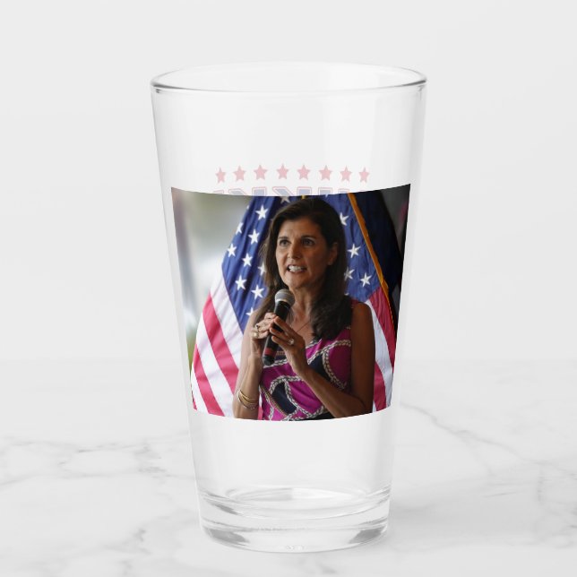 Nikki Haley For President 2024 Glass (Front)