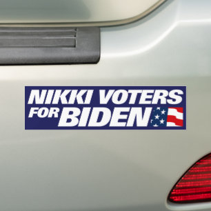 Nikki Haley Supporters for Biden 2024 Bumper Sticker