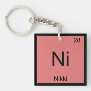 Nikki Name Chemistry Element Periodic Table Key Ring