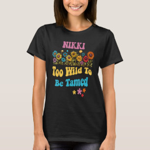 NIKKI Name Cute Retro Girls Wildflower NIKKI Name T-Shirt