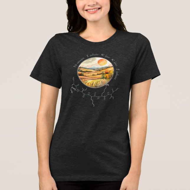 NIKKI peptide, Harvest Moon 10, custom text, dark Tri-Blend Shirt (Front)