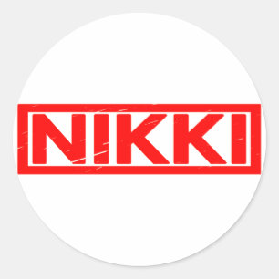Nikki Stamp Classic Round Sticker