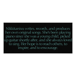 Nikkitanixx Promo Bookmark Rack Card