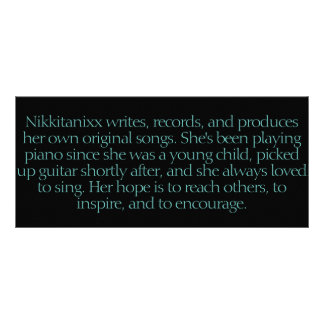 Nikkitanixx Promo Bookmark Rack Card