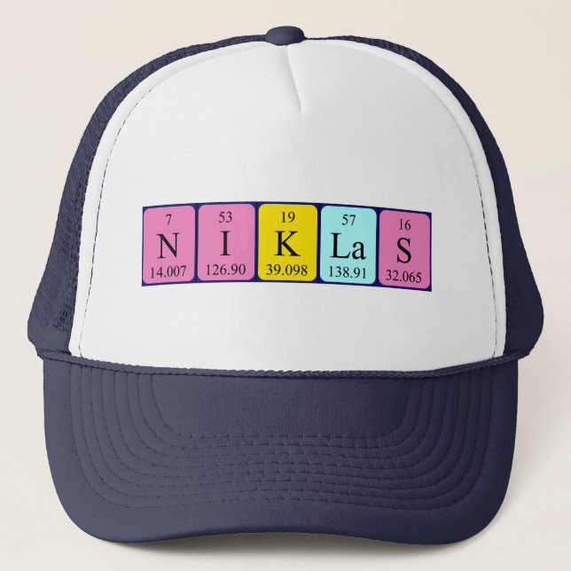 Niklas periodic table name hat (Front)