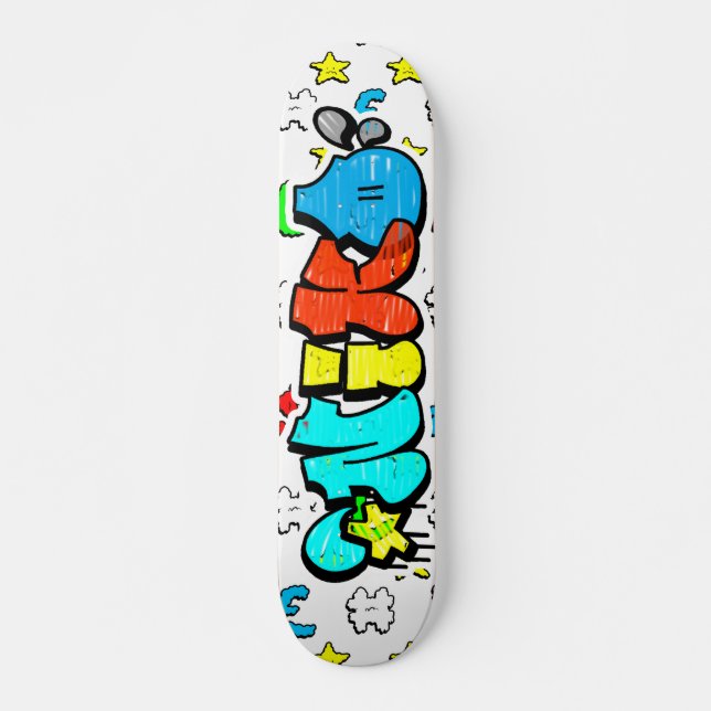 Niko Graffiti Custom Personalised Skateboard (Front)