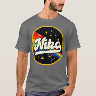 Niko Rainbow In Space Vintage Style T-Shirt