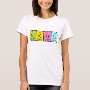 Nikola periodic table name shirt