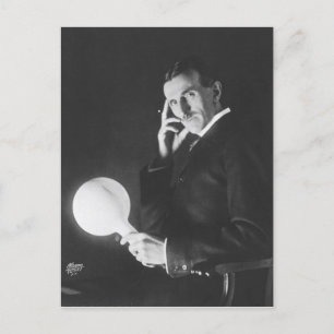 Nikola Tesla, 1898. Postcard