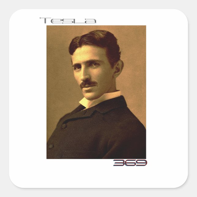 Nikola Tesla (369) Square Sticker (Front)