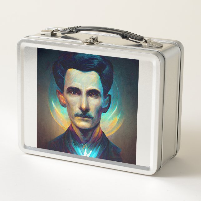 Nikola Tesla, Android Metal Lunch Box (Front)