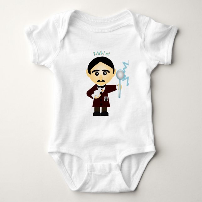 Nikola Tesla Baby Bodysuit (Front)