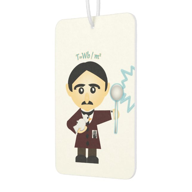 Nikola Tesla Car Air Freshener (Left)