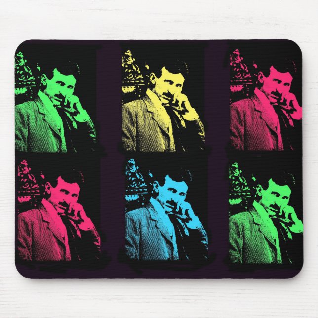 Nikola Tesla Collage Mouse Mat (Front)
