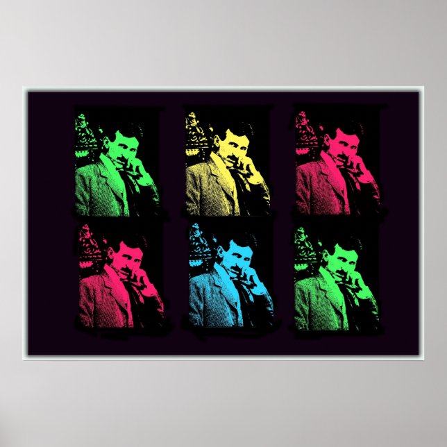Nikola Tesla Collage Poster (Front)