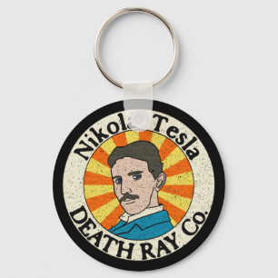 Nikola Tesla Death Ray Co. Keychains