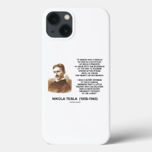 Nikola Tesla Edison Needle Haystack Theory Quote Case-Mate iPhone Case