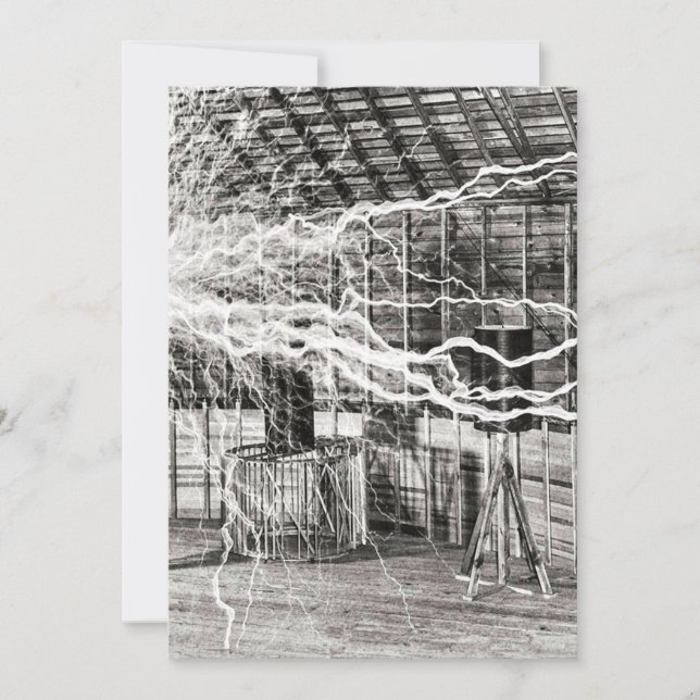 Nikola Tesla Electricity Invitation (Front)