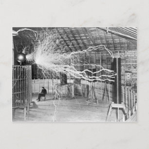 Nikola Tesla Electricity Postcard