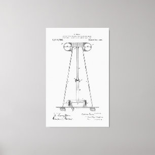 Nikola Tesla Energy Transmission Pantent US1119732 Canvas Print