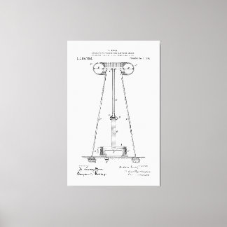 Nikola Tesla Energy Transmission Pantent US1119732 Canvas Print