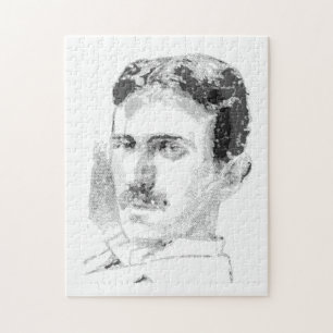 Nikola Tesla Face Jigsaw Puzzle
