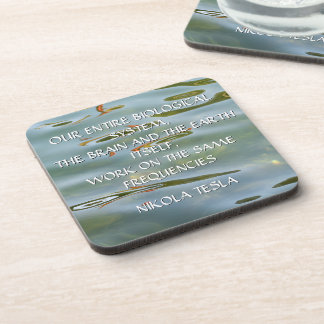 Nikola Tesla Frequency Quote – Water Ripple Coaster