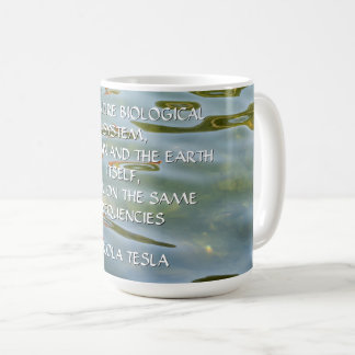Nikola Tesla Frequency Quote – Water Ripple Coffee Mug