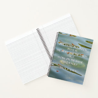 Nikola Tesla Frequency Quote – Water Ripple Notebook