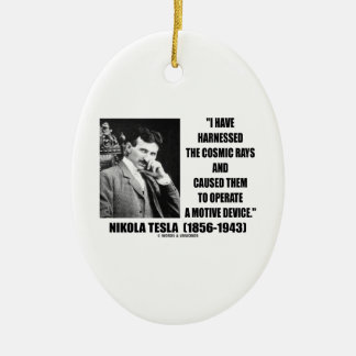 Nikola Tesla Harnessed The Cosmic Rays Device Ceramic Tree Decoration