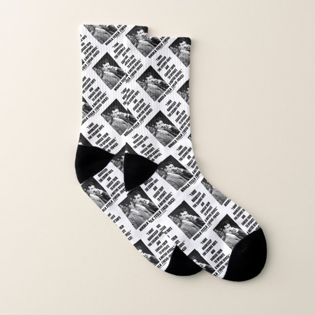 Nikola Tesla Harnessed The Cosmic Rays Device Socks (Pair)