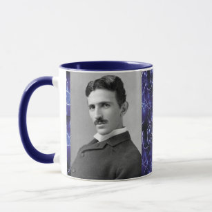 Nikola Tesla Travel Mug Coil Inventor Novelty Coffee Cup Gift