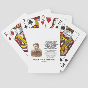 Nikola Tesla Needle In Haystack Theory Calculation Playing Cards