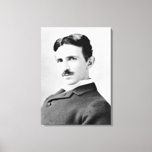 Nikola Tesla Portrait Canvas Print