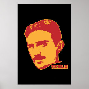 Nikola Tesla Portrait Poster