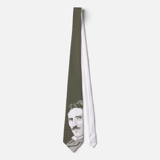 Nikola Tesla Portrait Tie (Front)