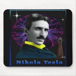 Nikola Tesla poster Mouse Mat