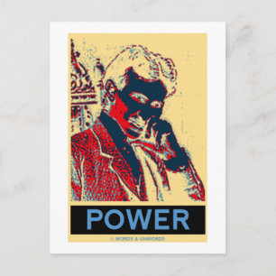Nikola Tesla Power (Obama-Like Poster) Postcard