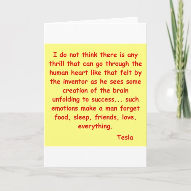nikola tesla quote card (Front)