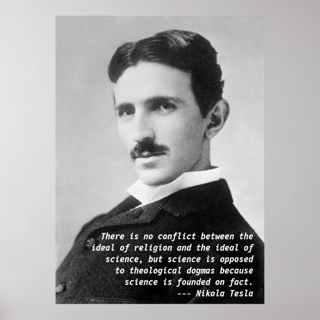 Nikola Tesla Quote Poster (Front)