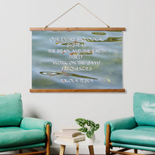NIKOLA TESLA QUOTE - SAME FREQUENCIES - HANGING TAPESTRY